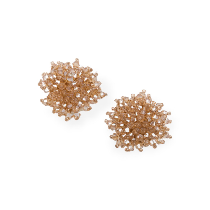 Pendente Di Cristalli Ricamati 4pz Champagne