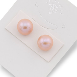 Baroque 1 Hole River Pearls (SEZ) 10-10,5mm 1 Pair Light Lilac