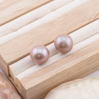 Μπαρόκ Round River Pearls 1 Hole (SEZ) 11,5-12mm 1 Pair Lilac