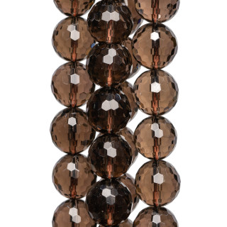 Smoky Quartz Round Faceted Bead 8mm