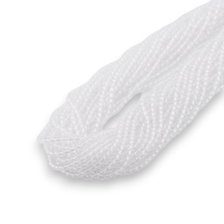 Synthetische Zirkone, facettierte runde Perle im Diamantschliff, 2,5 mm, transparent