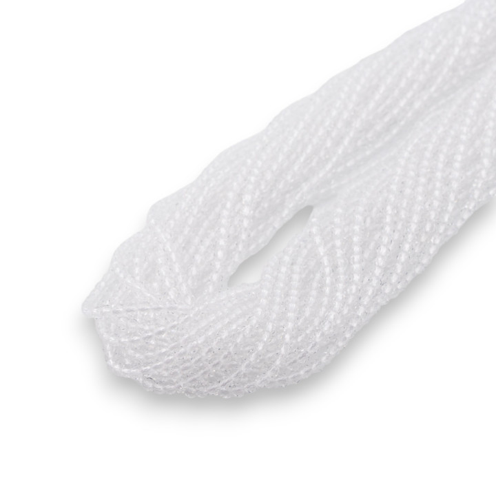 Synthetische Zirkone, facettierte runde Perle im Diamantschliff, 2,5 mm, transparent