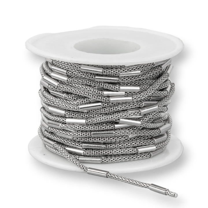 Cobra Stahlgeflechtkette mit Zylinder 2,5 mm 10 Meter