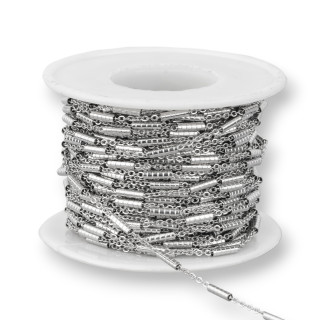 Cadena De Acero Forzada Con Cilindro Estriado De 2,0 Mm 15 Metros