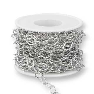 Catena Di Acciaio Rombo Battuto 8,0x12,0mm 6 Metri