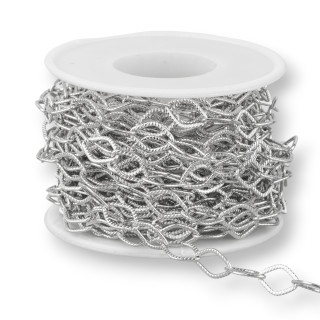 Cadena Acero Diamante Rayado 8.0x12.0mm 6 Metros