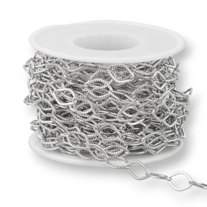 Steel Chain Rhombus Striped 8.0x12.0mm 6 Meters