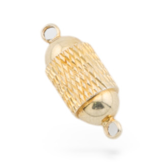 925 Silver Magnetic Clasp 8x21mm 2pcs Gold