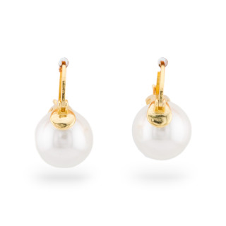 Pendientes De Plata 925 Con Piedras Semipreciosas Y Perlas De Pasta Dorada De Mallorca