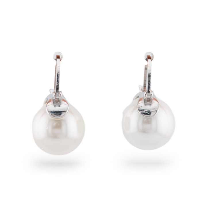 925 Silver Stud Earrings With Hard Stones And Rhodium-Plated Paste Mallorca