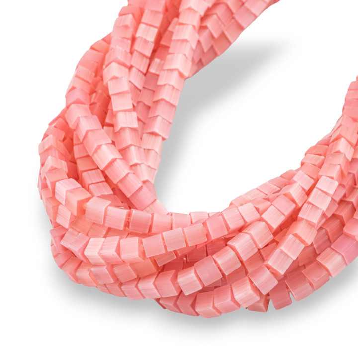 Occhio Di Gatto Cubo 4mm Rosa