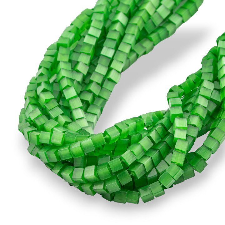 Occhio Di Gatto Cubo 4mm Verde