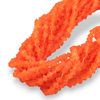 Cubo Diagonal Ojo de Gato 4mm Naranja Intenso