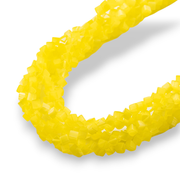 Occhio Di Gatto Cubo Diagonale 4mm Giallo