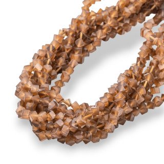 Katzenaugen-Diagonalwürfel 4 mm braun