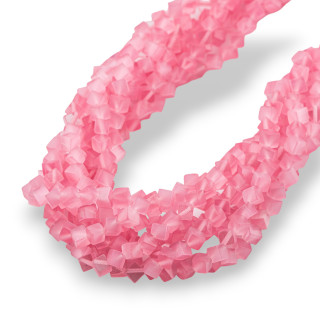 Cube Diagonal Oeil de Chat 4mm Rose