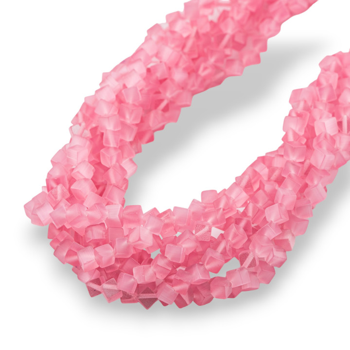 Occhio Di Gatto Cubo Diagonale 4mm Rosa