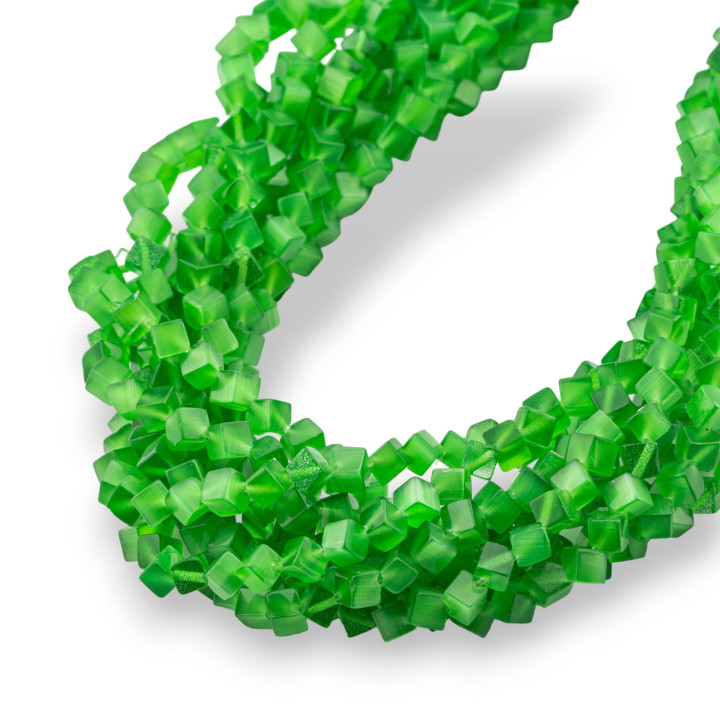 Occhio Di Gatto Cubo Diagonale 4mm Verde