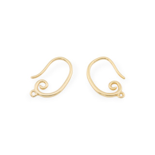 Basis für Ohrringe aus 925er Silber, Ohrringe 12 x 18 mm, 5 Paar, golden