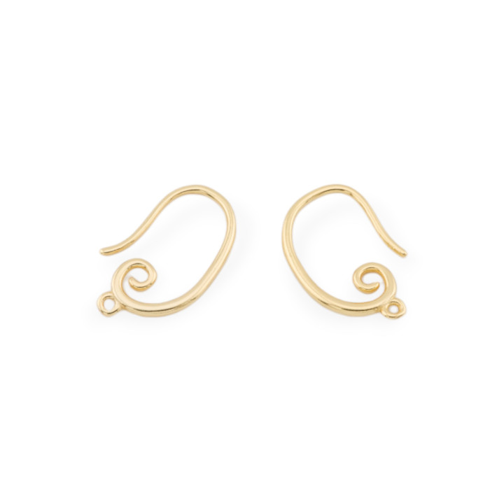 Base Para Pendientes De Plata 925 Pendientes 12x18mm 5 Pares Dorado