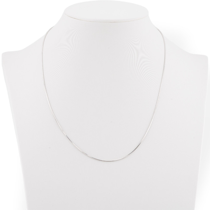 925 Silver Necklace 40cm 2pcs Rhodium Plated