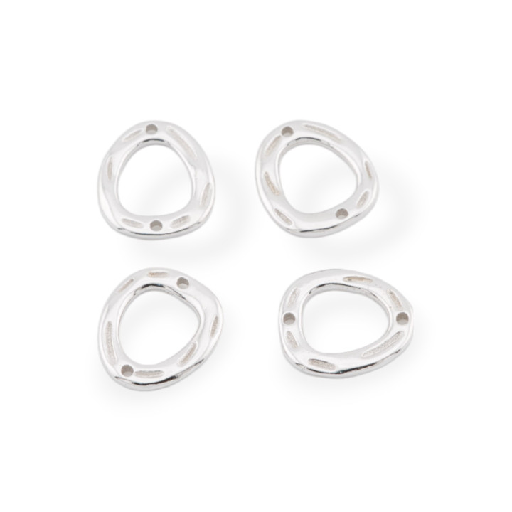 925 Ασημένια εξαρτήματα σύνδεσης 12x14 mm 4 τεμ.