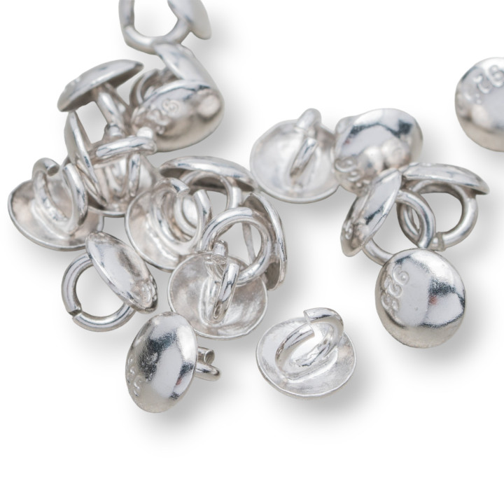 Coupelles en Argent 925 Cacher les Noeuds 5mm 7gr Plaqué Rhodium 63pcs Env.