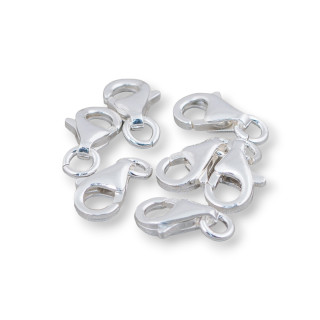 925 Silver Clasp 9mm Fish Hook 20pcs Silver Plated