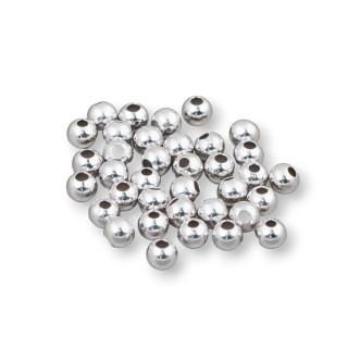 Spacer Balls of 925 Silver Crimps 2,5mm 5gr 140pcs περίπου. Ρόδιο επίστρωση