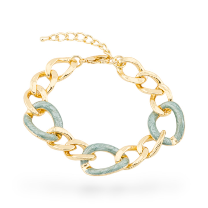 Βραχιόλι με εμαγιέ Bijoux Isabella Collection 1pc Golden MOD7
