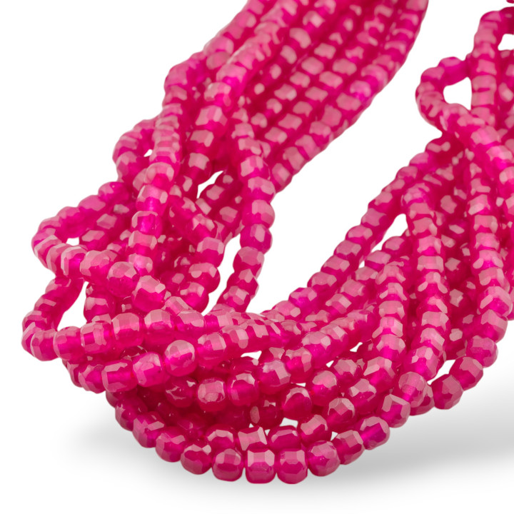 Giada Fucsia Cubo Diamond Cut 4,5mm