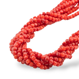 Cube de Jade Rouge Corail Taille Diamant 4.5mm