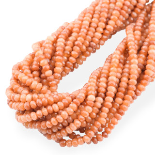 Jade Economic Line Faceted Rondelle 4x3mm Red Aventurine