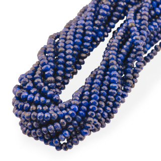 Giada Línea Económica Rondana Facetada 4x3mm Azul