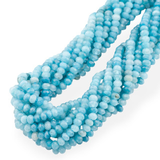 Jade Economic Line Faceted Rondelle 4x3mm Light Blue