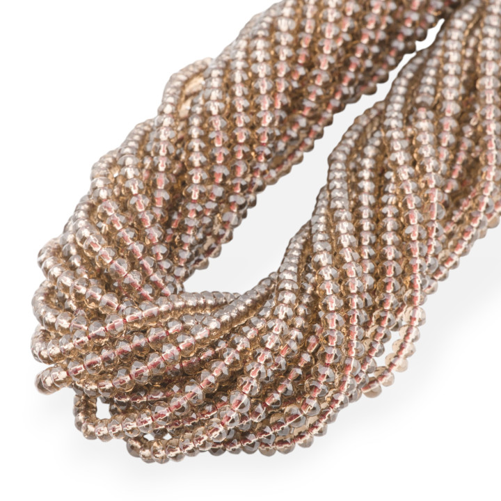 Giada Linea Economica Rondelle Sfaccettate 4x3mm Cristallo Fume'