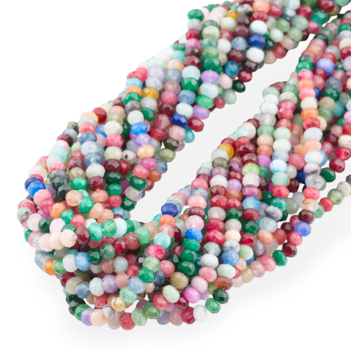 Giada Economic Line Faceted Rondelle 4x3mm Mix2