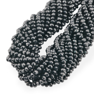 Giada Linea Economica Rondelle Sfaccettate 4x3mm Nero