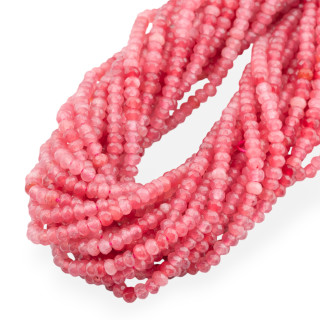 Jade Economic Line Faceted Rondelles 4x3mm Light Red