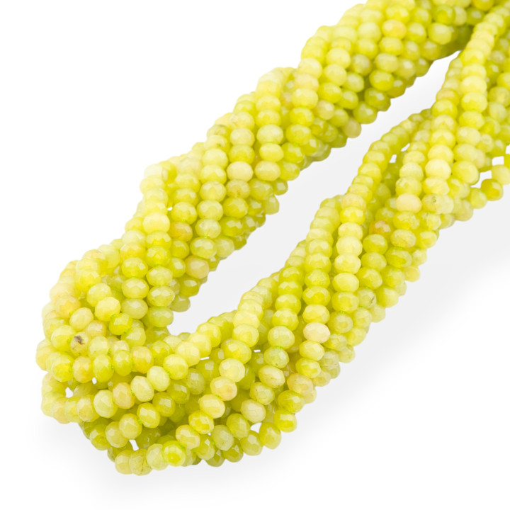 Giada Ligne Économique Rondelle à Facettes 4x3mm Vert Acide