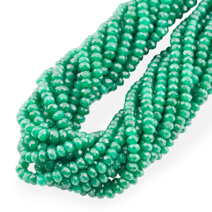 Giada Linea Economica Rondelle Sfaccettate 4x3mm Verde Smeraldo