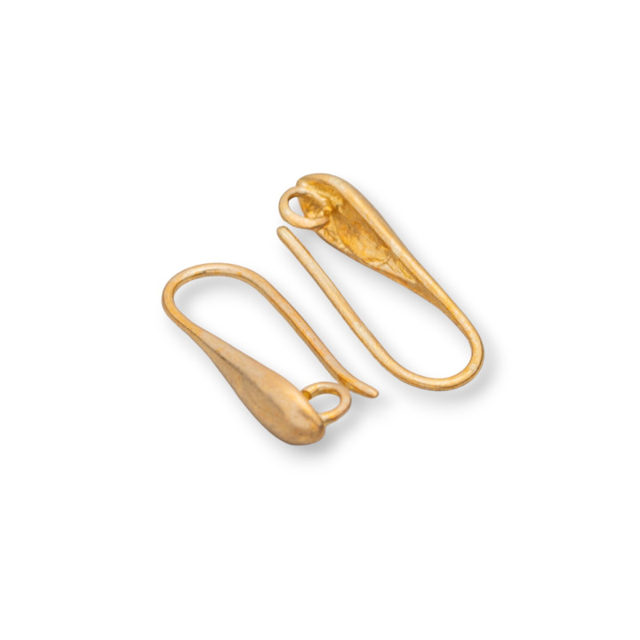 Base de pendiente colgante de bronce, 19x4 mm, 25 pares, pulido en bruto