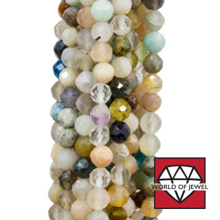 Quartz Mix 1 Faceted Diamond Cut 3mm