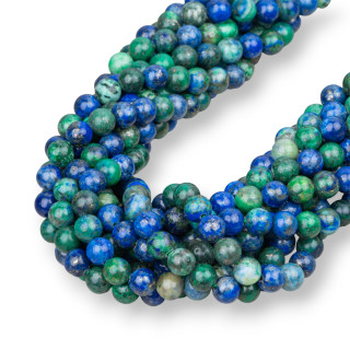 Afghanistan Lapis Lazuli (Chrysocolla) Round Smooth 6mm