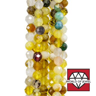 Quartz Mix 3 Facettes Diamant Taille 3mm