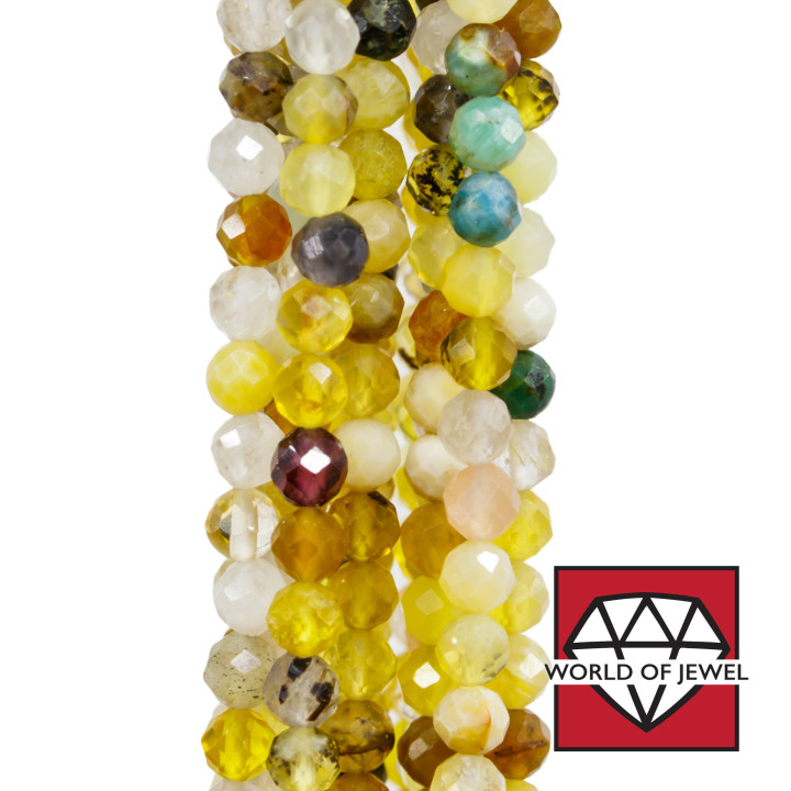 Quartz Mix 3 Facettes Diamant Taille 3mm