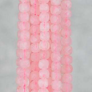 Cuarzo Rosa Cubo Corte Diamante 4,5mm