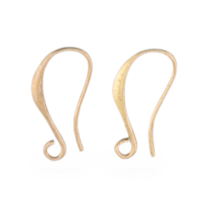 Base Per Orecchini Di Bronzo A Monachella A Goccia 23x1,5mm 25 Paia Grezzo Lucidato