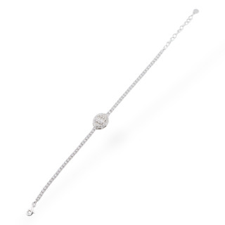 925 Silver Bracelet With Zircons 1pc MOD563 White Rhodium