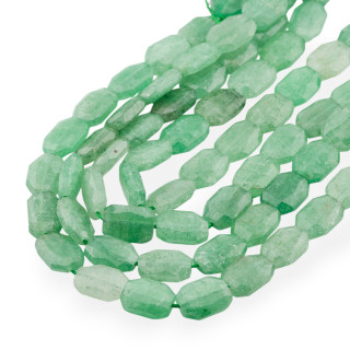 Avventurina Verde Sasso Irregolare Piatto Sfaccettato 12x16mm